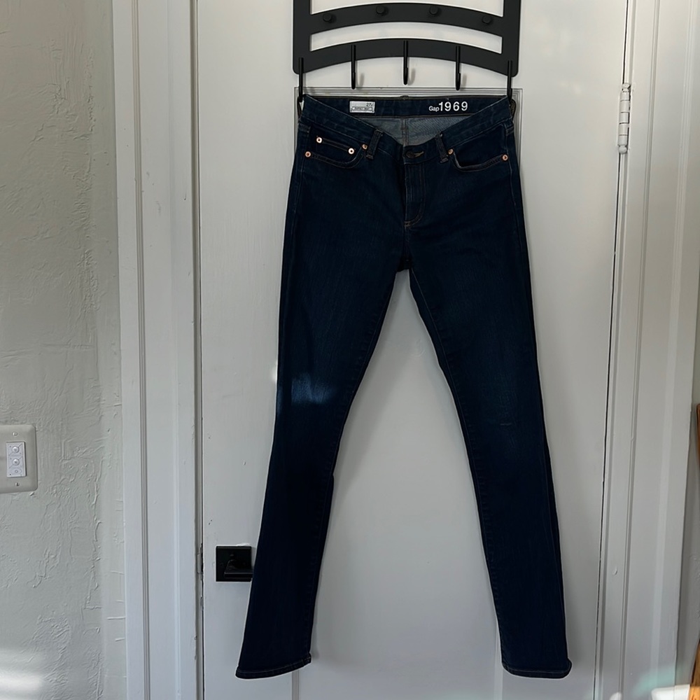 Skinny dark denim jeans